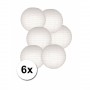 Witte bol lampionnen 25 cm 6 stuks